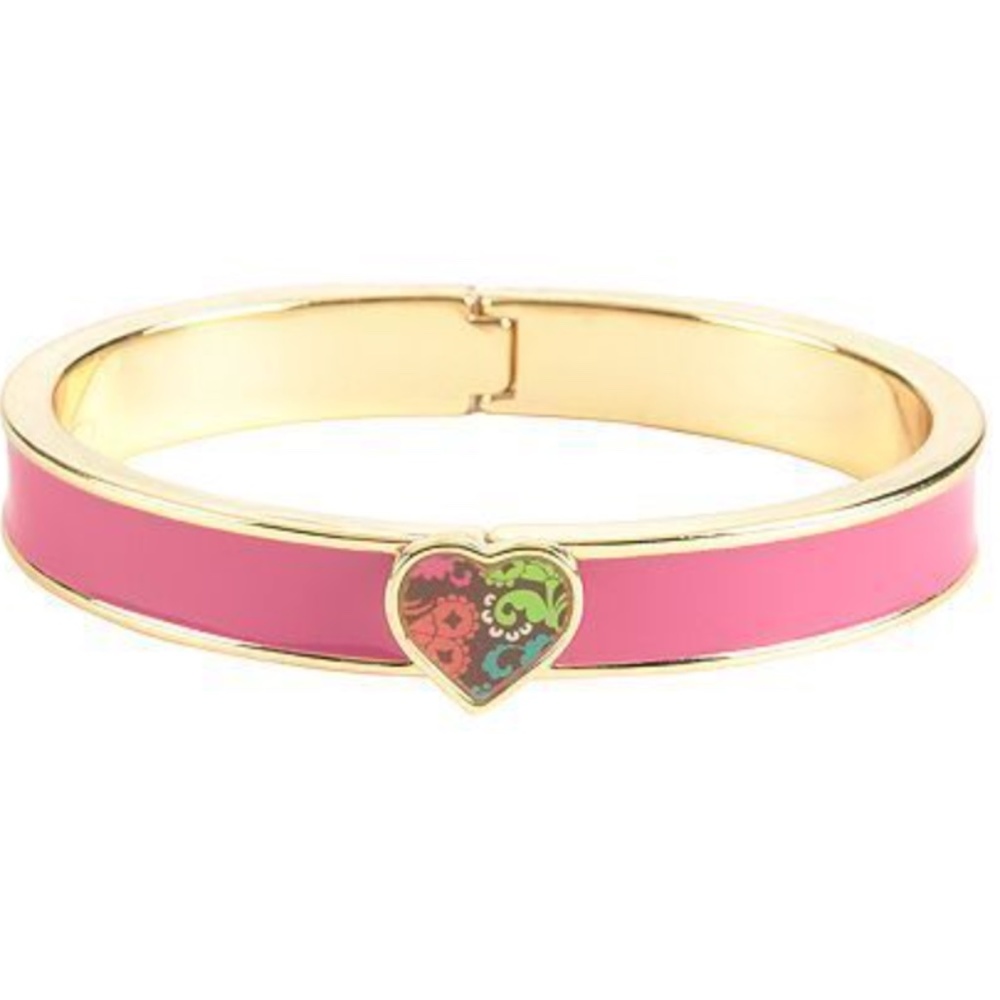 NWT Vera Bradley Heart Bangle in Lola logo Bracelet 12910 145 $38 CO